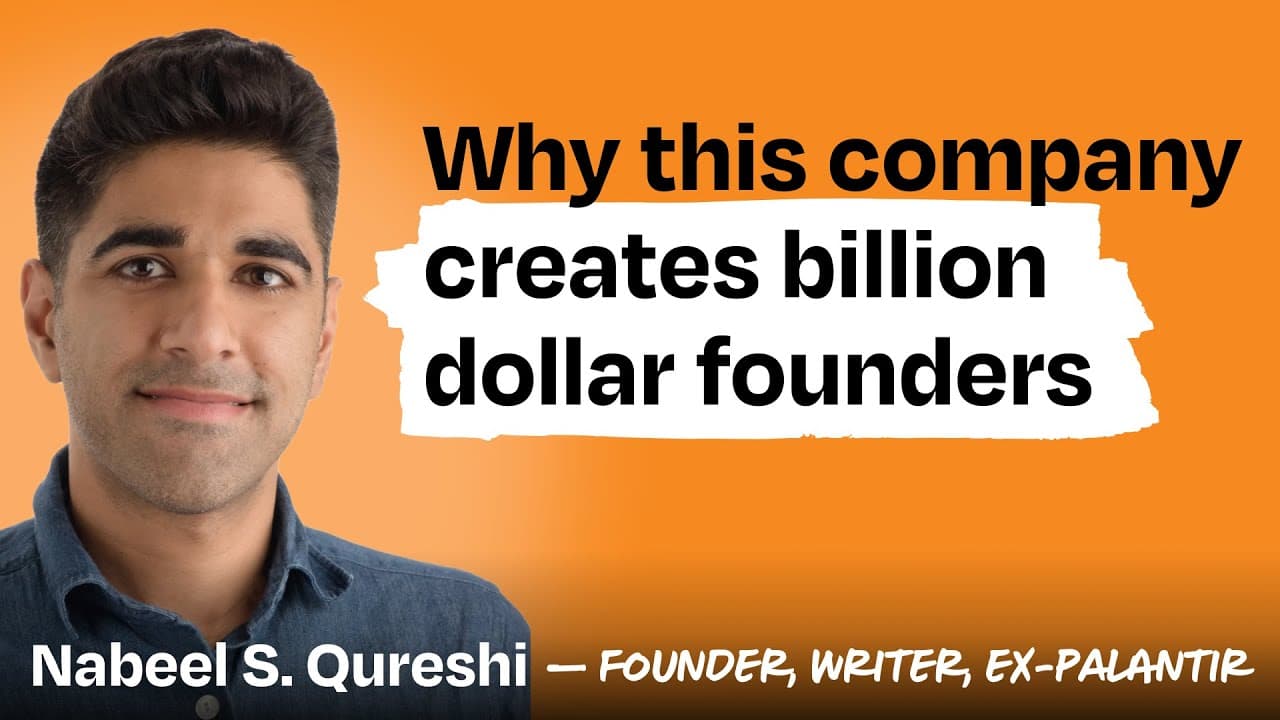 How Palantir built the ultimate founder factory | Nabeel S. Qureshi (founder, writer, ex-Palantir)